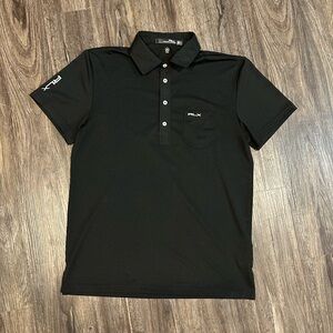 RLX Ralph Lauren Golf, Men’s Medium Polo, Front Pocket, Black